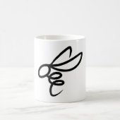 Mug Minimalist Bee Line Art Design – Modern Simple Bee (Centre)