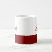 Mug Minimalist Blessed Burgundy Script Art (Centre)