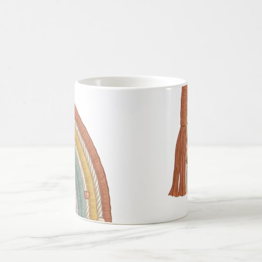 Mug Minimalist Boho Macramé Rainbow (Centre)