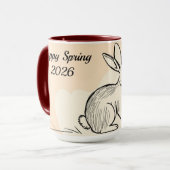 Mug Minimalist Bunny Personalized Coffee (Devant gauche)
