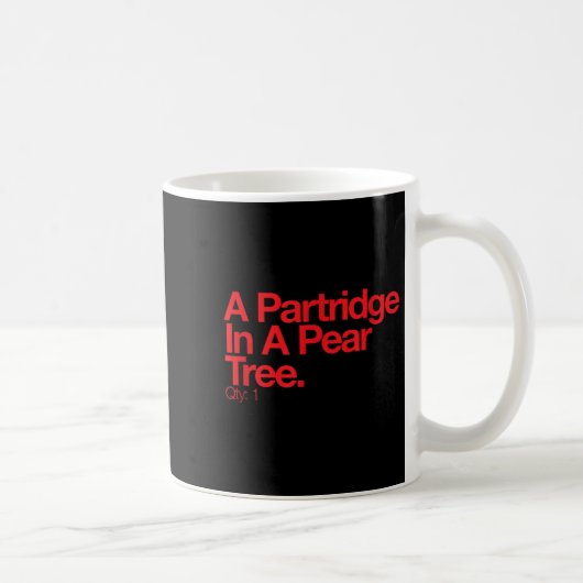 Mug Minimalist Christmas T Shirt - Partridge In A Pear (Droite)