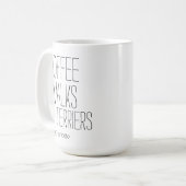 Mug Minimalist Coffee Walks & Terriers Ajouter un nom (Devant gauche)