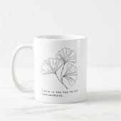 Mug Minimalist Floral | Inspirational Heartfelt Quote (Gauche)