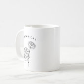 Mug Minimalist Floral Nature Inspired Simple White  (Devant gauche)