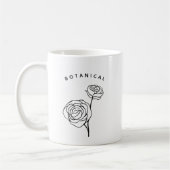 Mug Minimalist Floral Nature Inspired Simple White  (Gauche)