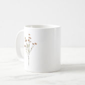 Mug Minimalist Floral Nature Inspired Simple White  (Devant gauche)