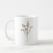 Mug Minimalist Floral Nature Inspired Simple White  (Gauche)
