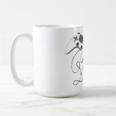Mug Minimalist Gamer Cat Line Art - Controller Cable (Gauche)