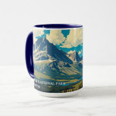 Mug Minimalist Glacier National Park Peak Custom (Devant gauche)