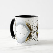 Mug Minimalist Gold Diamond Frame White Confetti Combo (Devant gauche)