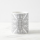 Mug Minimalist Grey Floral Pattern (Centre)