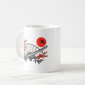 Mug Minimalist Japanese Folding Fan Red Sun Aesthetic (Devant gauche)