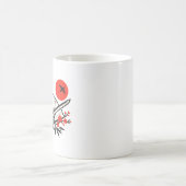 Mug Minimalist Japanese Folding Fan Red Sun Aesthetic (Centre)