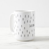 Mug Minimalist Modern Black and White – Custom Coffee  (Devant gauche)