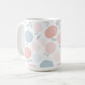 Mug Minimalist Pastel Rose White Floral Pattern (Devant gauche)