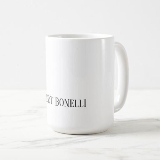 Mug Minimalist Plain Black & White Modern Plain (Devant droit)