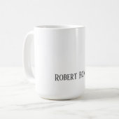 Mug Minimalist Plain Black & White Modern Plain (Devant gauche)