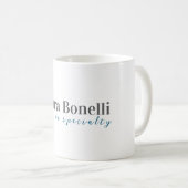 Mug Minimalist Professional Modern Plain Name Title (Devant droit)