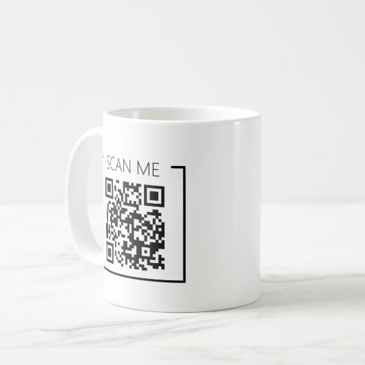 Mug Minimalist QR Code Scan Me Business (Devant gauche)