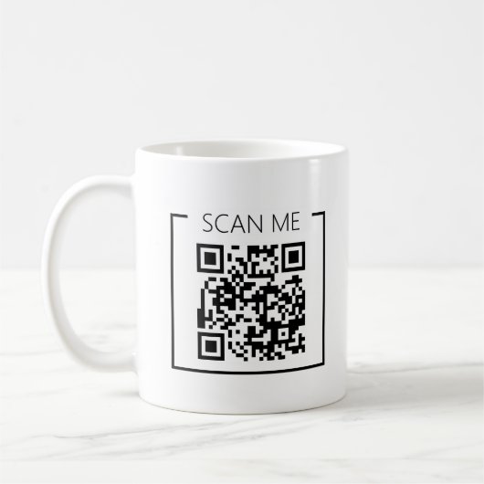 Mug Minimalist QR Code Scan Me Business (Gauche)