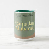 Mug Minimalist Ramadan Mubarak | Gold & Sage (Centre)