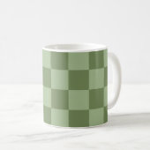 Mug Minimalist Sage Green Checkerboard Pattern (Devant droit)