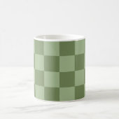 Mug Minimalist Sage Green Checkerboard Pattern (Centre)