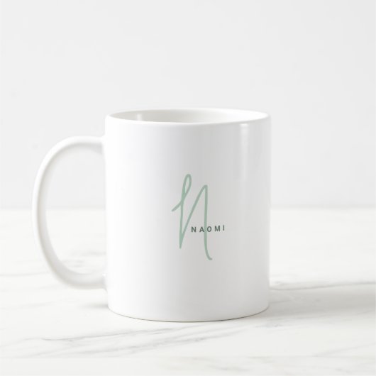 Mug Minimalist Script | Custom Monogram and Name (Gauche)