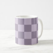 Mug Minimalist Soft Lavender Checkerboard Pattern  (Devant droit)