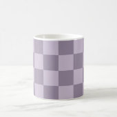 Mug Minimalist Soft Lavender Checkerboard Pattern  (Centre)