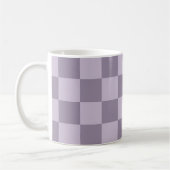 Mug Minimalist Soft Lavender Checkerboard Pattern  (Gauche)