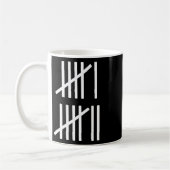 Mug Minimalist Tally Marks Counting 67 Meme Slang 6 7  (Gauche)