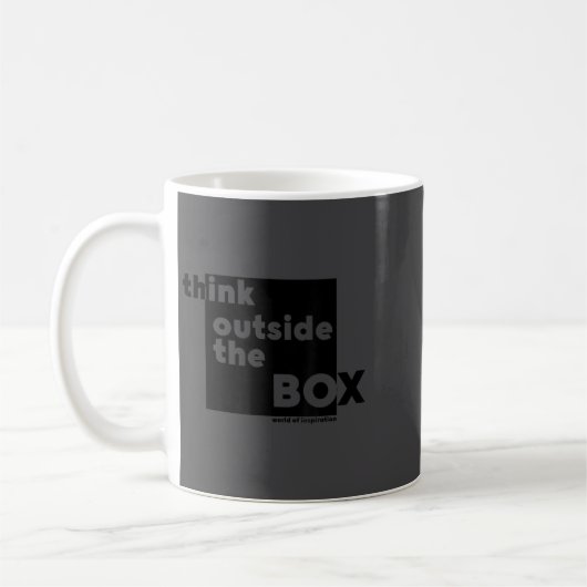 Mug Minimalist Think Outside The Box (Gauche)