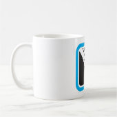Mug Minimalist White Pen Silhouette Writer Icon (Gauche)