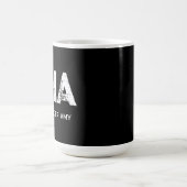 MUG MINIMALIST WHITE THREE LETTER MONOGRAM NAME BLACK (Centre)