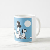 Mug Minimalist Woman and Dog Illustration (Devant droit)