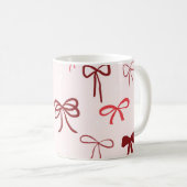 Mug Minimaliste à Ruban Rouge (Devant droit)