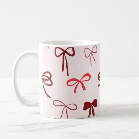 Mug Minimaliste à Ruban Rouge (Gauche)
