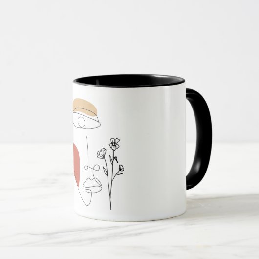 Mug minimaliste Abstrait (Devant droit)