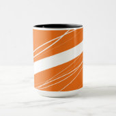 Mug Minimaliste Abstrait moderne Orange-Blanc (Centre)