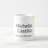 Mug Minimaliste blanc jaune clair simple (Centre)
