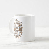 Mug Minimaliste Brown et blanc (Devant gauche)