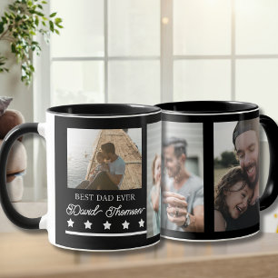 Mug Minimaliste classique noir blanc meilleur papa jam