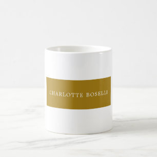 Mug Minimaliste Classique Professionnel Couleur Or