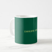 Mug Minimaliste Classique Professionnel Vert Jaune (Devant gauche)