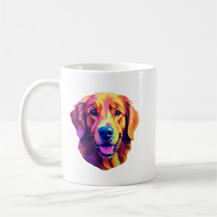 Mug Minimaliste couleur gras Joyeux chien Vibrant Pop 
