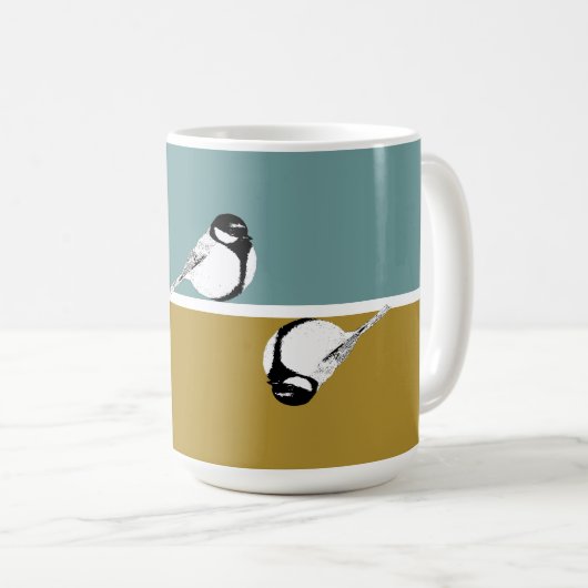 Mug minimaliste de conception d'oiseaux (Devant droit)