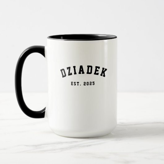 Mug Minimaliste Dziadek Est Année (Gauche)