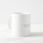 Mug Minimaliste Élégant Classique Nom Professionnel (Devant gauche)