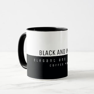 Mug minimaliste élégant moderne noir et blanc